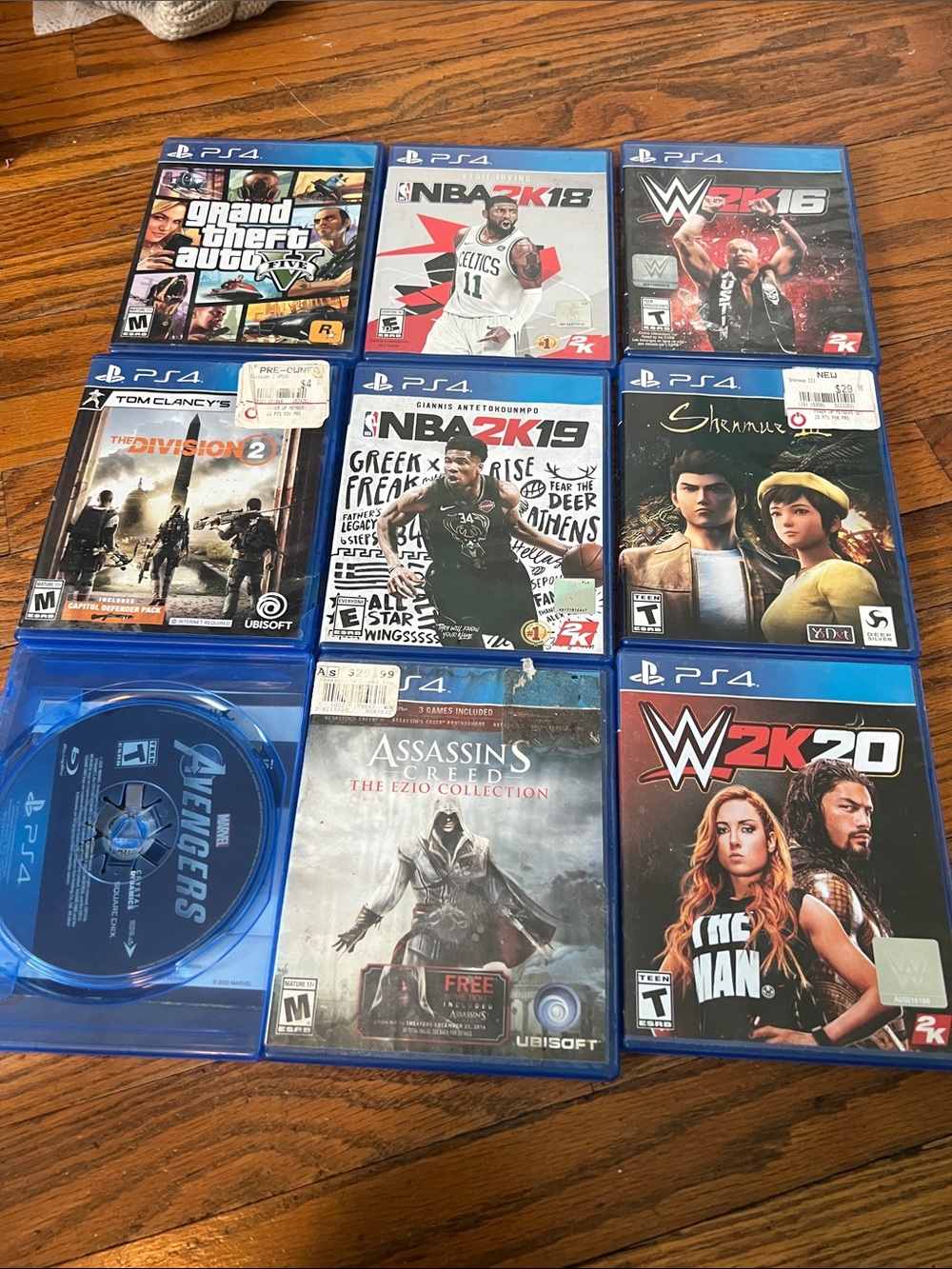 Sony 4 Blue Case - Assorted PS4 Video Games Bundle